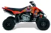 Suzuki LTR 450 ATV Graphic Kit - 2006-2009 Ed Hardy - Love Kills Red