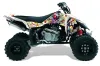 Suzuki LTR 450 ATV Graphic Kit - 2006-2009 Ed Hardy - Love Kills White