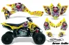 Suzuki LTR 450 ATV Graphic Kit - 2006-2009 Ed Hardy - Love Kills Yellow