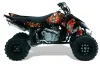 Suzuki LTR 450 ATV Graphic Kit - 2006-2009 Ed Hardy - Pirates Red