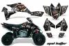 Suzuki LTR 450 ATV Graphic Kit - 2006-2009 Mad Hatter Black