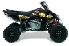 Suzuki LTR 450 ATV Graphic Kit - 2006-2009 Mad Hatter Yellow