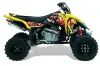 Suzuki LTR 450 ATV Graphic Kit - 2006-2009 Mad Hatter Yellow