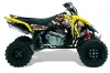 Suzuki LTR 450 ATV Graphic Kit - 2006-2009 Mad Hatter Yellow