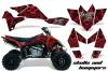 Suzuki LTR 450 ATV Graphic Kit - 2006-2009 Skulls N Hammer Red