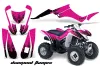 Suzuki LTZ 250 ATV Graphic Kit - 2004-2011 Diamond Flames Pink