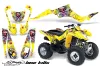 Suzuki LTZ 250 ATV Graphic Kit - 2004-2011 Ed Hardy - Love Kills Yellow