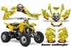 Suzuki LTZ 400 ATV Graphic Kit - 2009-2016 Bone Collector Yellow