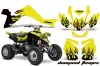 Suzuki LTZ 400 ATV Graphic Kit - 2009-2016 Diamond Flames Yellow