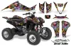 Suzuki LTZ 400 ATV Graphic Kit - 2003-2008 Ed Hardy - Love Kills Black