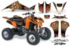 Suzuki LTZ 400 ATV Graphic Kit - 2003-2008 Ed Hardy - Pirates Orange