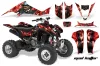 Suzuki LTZ 400 ATV Graphic Kit - 2003-2008 Mad Hatter Red