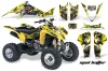 Suzuki LTZ 400 ATV Graphic Kit - 2003-2008 Mad Hatter Yellow