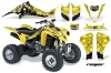 Suzuki LTZ 400 ATV Graphic Kit - 2003-2008 Reaper Yellow