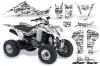 Suzuki LTZ 400 ATV Graphic Kit - 2003-2008 Silver Star - Silverhaze Black