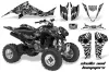 Suzuki LTZ 400 ATV Graphic Kit - 2003-2008 Skulls and Hammers White