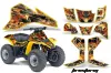 Suzuki QuadSport LT 80 ATV Graphic Kit - 1987-2006 Firestorm Yellow
