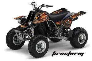 Yamaha Banshee 350 (Full Bore Plastics) ATV Graphic Kit - All Years Firestorm Black