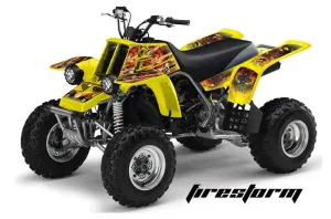 Yamaha Banshee 350 (Full Bore Plastics) ATV Graphic Kit - All Years Firestorm Yellow