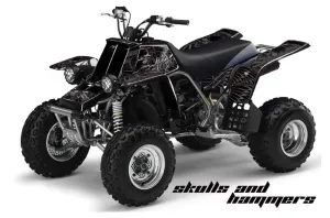 Yamaha Banshee 350 (Full Bore Plastics) ATV Graphic Kit - All Years Skulls and Hammers Black