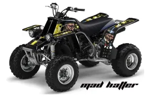 Yamaha Banshee 350 (Full Bore Plastics) ATV Graphic Kit - All Years Mad Hatter Black