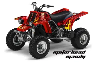 Yamaha Banshee 350 (Full Bore Plastics) ATV Graphic Kit - All Years Motorhead Mandy Red