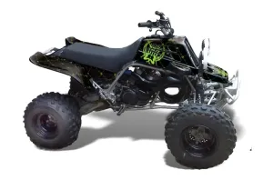 Yamaha Banshee 350 (Full Bore Plastics) ATV Graphic Kit - All Years Silver Star - Reloaded Green