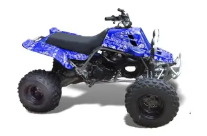 Yamaha Banshee 350 (Full Bore Plastics) ATV Graphic Kit - All Years Silver Star - Silverhaze Blue