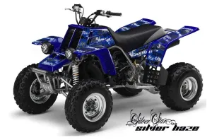 Yamaha Banshee 350 (Full Bore Plastics) ATV Graphic Kit - All Years Silver Star - Silverhaze Blue