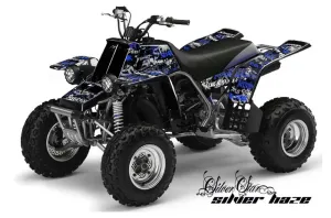 Yamaha Banshee 350 (Full Bore Plastics) ATV Graphic Kit - All Years Silver Star - Silverhaze Blue