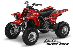 Yamaha Banshee 350 (Full Bore Plastics) ATV Graphic Kit - All Years Silver Star - Silverhaze Red