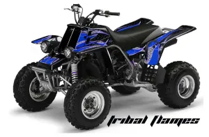Yamaha Banshee 350 (Full Bore Plastics) ATV Graphic Kit - All Years Tribal Flames Blue