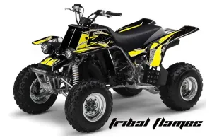Yamaha Banshee 350 (Full Bore Plastics) ATV Graphic Kit - All Years Tribal Flames Yellow
