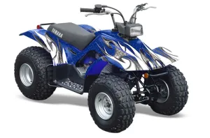 Yamaha Breeze 125 ATV Graphic Kit - 1989-2007 Tribal Flame Blue