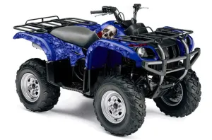 Yamaha Grizzly 660 ATV Graphic Kit - All Years Bone Collector Blue