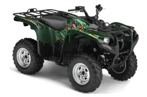 Yamaha Grizzly 700 / 550 ATV Graphic Kit - 2007-2014 Ed Hardy - Love Kills Green