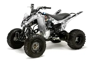 Yamaha Raptor 125 ATV Graphic Kit - 2011-2014 Mad Hatter Silver