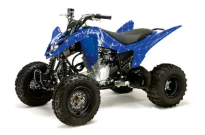 Yamaha Raptor 125 ATV Graphic Kit - 2011-2014 Silver Star - Reloaded Blue