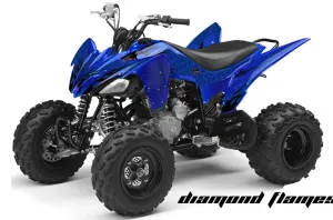 Yamaha Raptor 250 ATV Graphic Kit - 2008-2014 Diamond Flame Black