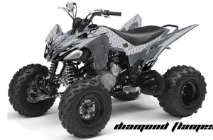 Yamaha Raptor 250 ATV Graphic Kit - 2008-2014 Diamond Flame Black