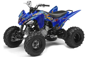 Yamaha Raptor 250 ATV Graphic Kit - 2008-2014 Ed Hardy - Love Kills Blue
