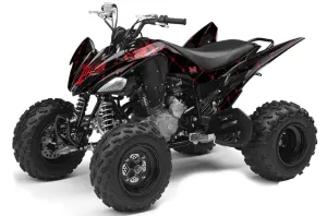 Yamaha Raptor 250 ATV Graphic Kit - 2008-2014 Silver Star - Reloaded Red