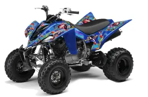 Yamaha Raptor 350 ATV Graphic Kit - 2004-2014 Ed Hardy - Love Kills Blue