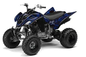 Yamaha Raptor 350 ATV Graphic Kit - 2004-2014 Skulls and Hammers Blue