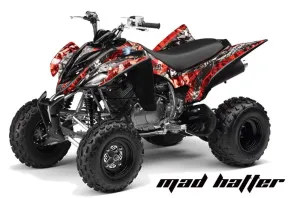 Yamaha Raptor 350 ATV Graphic Kit - 2004-2014 Mad Hatter Red