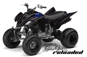 Yamaha Raptor 350 ATV Graphic Kit - 2004-2014 Silver Star - Reloaded Blue
