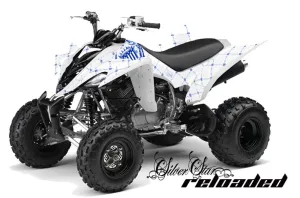Yamaha Raptor 350 ATV Graphic Kit - 2004-2014 Silver Star - Reloaded Blue