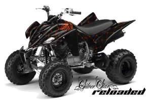Yamaha Raptor 350 ATV Graphic Kit - 2004-2014 Silver Star - Reloaded Orange