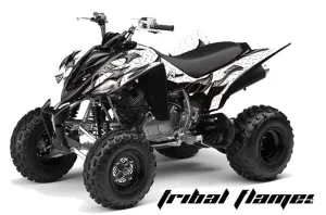 Yamaha Raptor 350 ATV Graphic Kit - 2004-2014 Tribal Flames Black