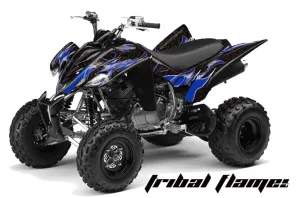 Yamaha Raptor 350 ATV Graphic Kit - 2004-2014 Tribal Flames Blue